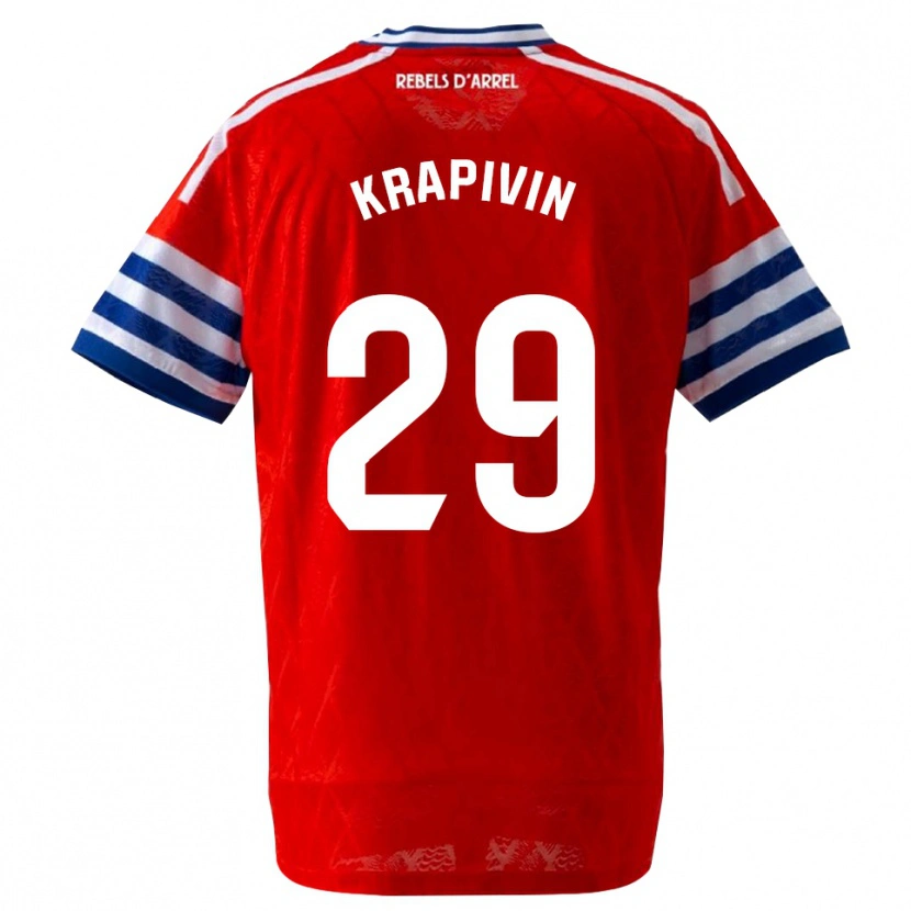 Danxen Kinder Yegor Krapivin #29 Königsblau Rot Auswärtstrikot Trikot 2026/27 T-Shirt Österreich