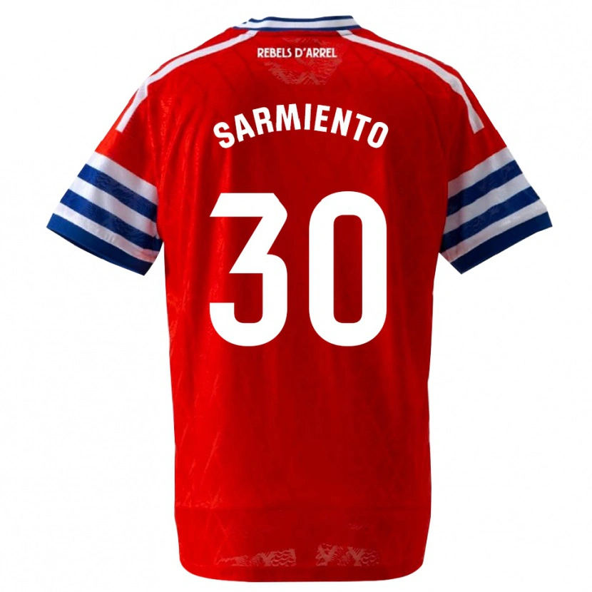 Danxen Kinder Izan Sarmiento #30 Königsblau Rot Auswärtstrikot Trikot 2026/27 T-Shirt Österreich