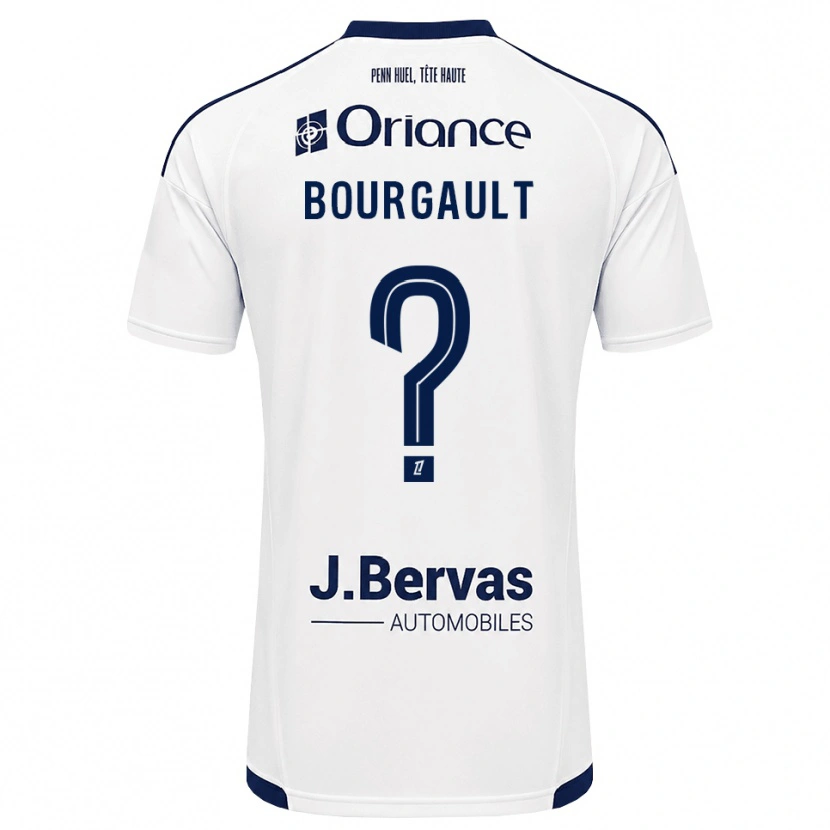 Danxen Kinder Justin Bourgault #0 Marineweiß Auswärtstrikot Trikot 2026/27 T-Shirt Österreich
