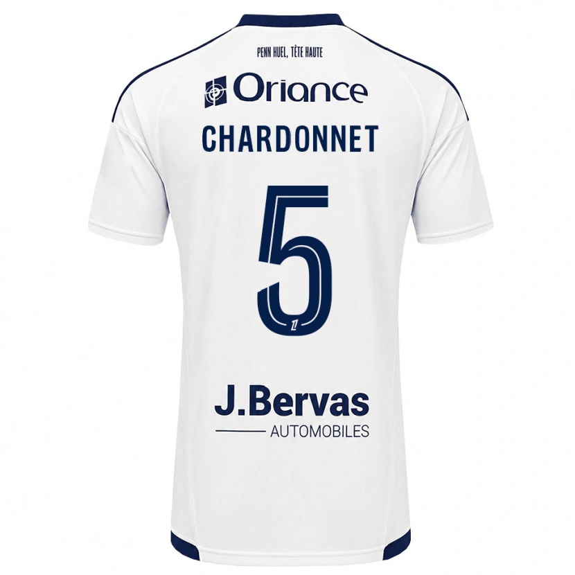 Danxen Kinder Brendan Chardonnet #5 Marineweiß Auswärtstrikot Trikot 2026/27 T-Shirt Österreich