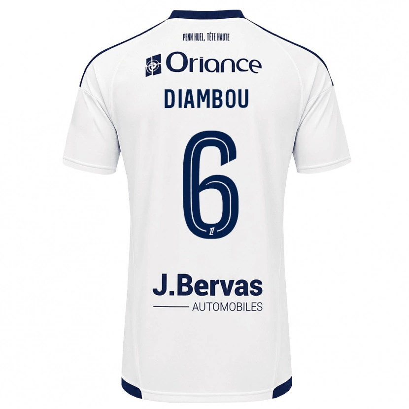 Danxen Kinder Mamady Diambou #6 Marineweiß Auswärtstrikot Trikot 2026/27 T-Shirt Österreich