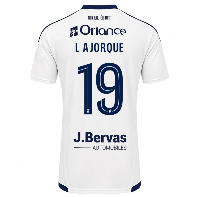 Danxen Kinder Ludovic Ajorque #19 Marineweiß Auswärtstrikot Trikot 2026/27 T-Shirt Österreich