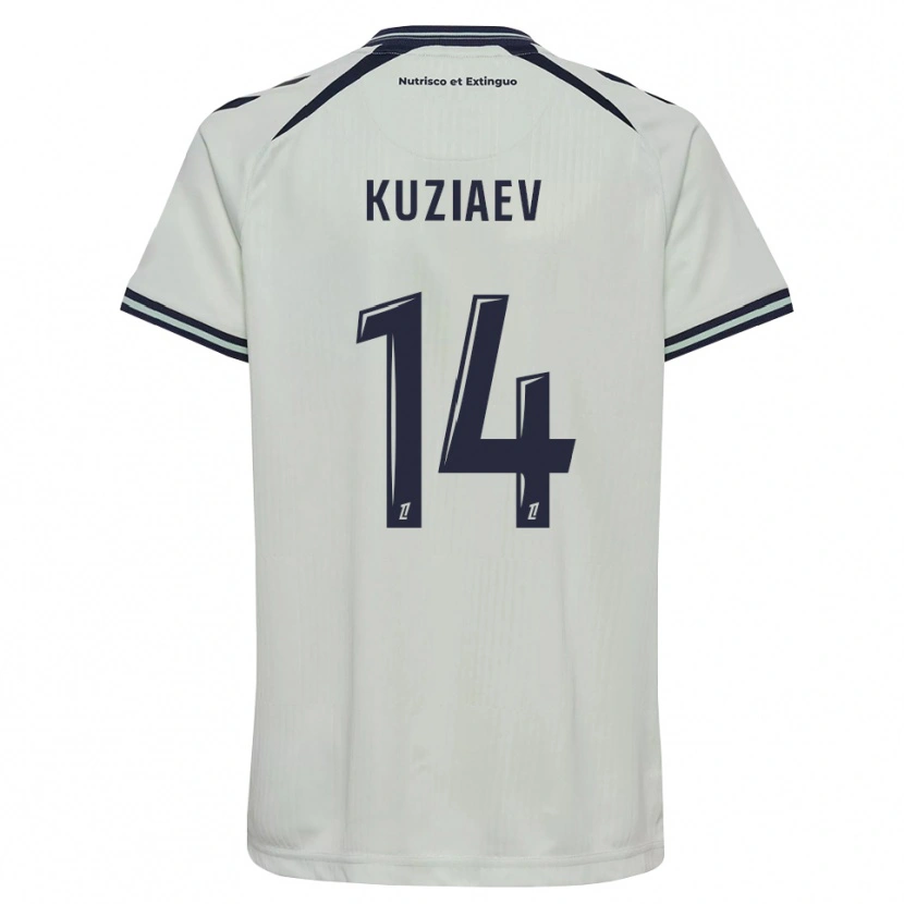 Danxen Kinder Daler Kuzyaev #14 Mitternachtsblau Weiß Auswärtstrikot Trikot 2026/27 T-Shirt Österreich