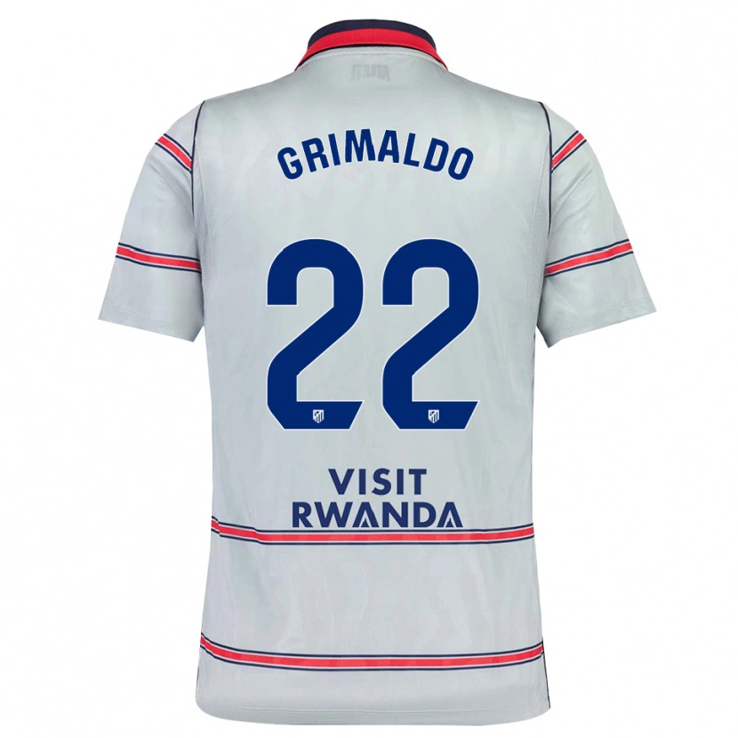 Danxen Kinder Alejandro Grimaldo #22 Grau Rot Marineblau Ausweichtrikot Trikot 2026/27 T-Shirt Österreich