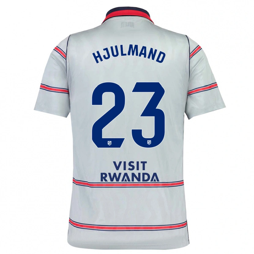 Danxen Kinder Morten Hjulmand #23 Grau Rot Marineblau Ausweichtrikot Trikot 2026/27 T-Shirt Österreich