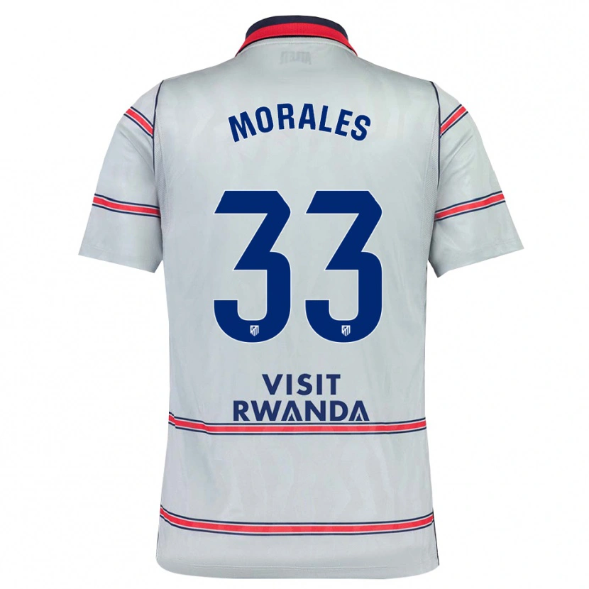 Danxen Kinder Luismi Morales #33 Grau Rot Marineblau Ausweichtrikot Trikot 2026/27 T-Shirt Österreich