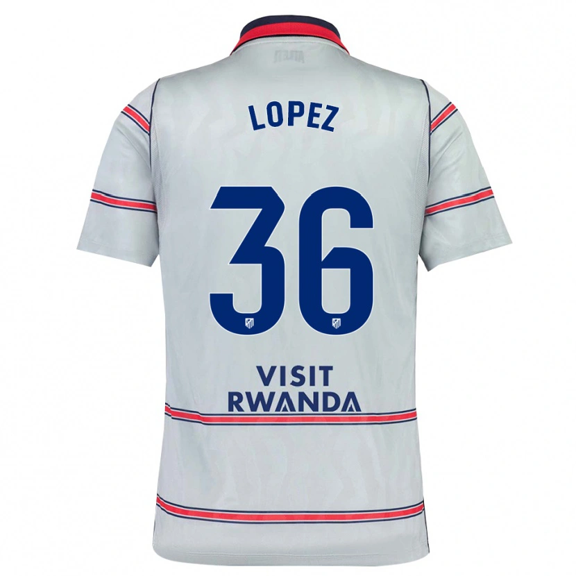 Danxen Kinder David Lopez #36 Grau Rot Marineblau Ausweichtrikot Trikot 2026/27 T-Shirt Österreich