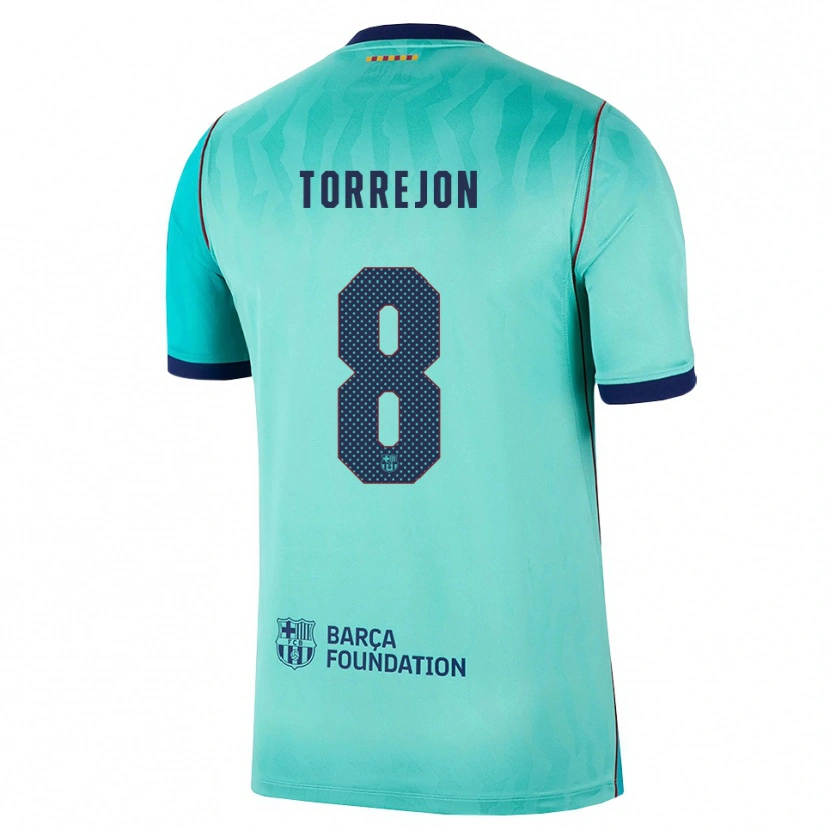 Danxen Kinder Marta Torrejon #8 Aqua Dunkeltürkis Königsblau Ausweichtrikot Trikot 2026/27 T-Shirt Österreich