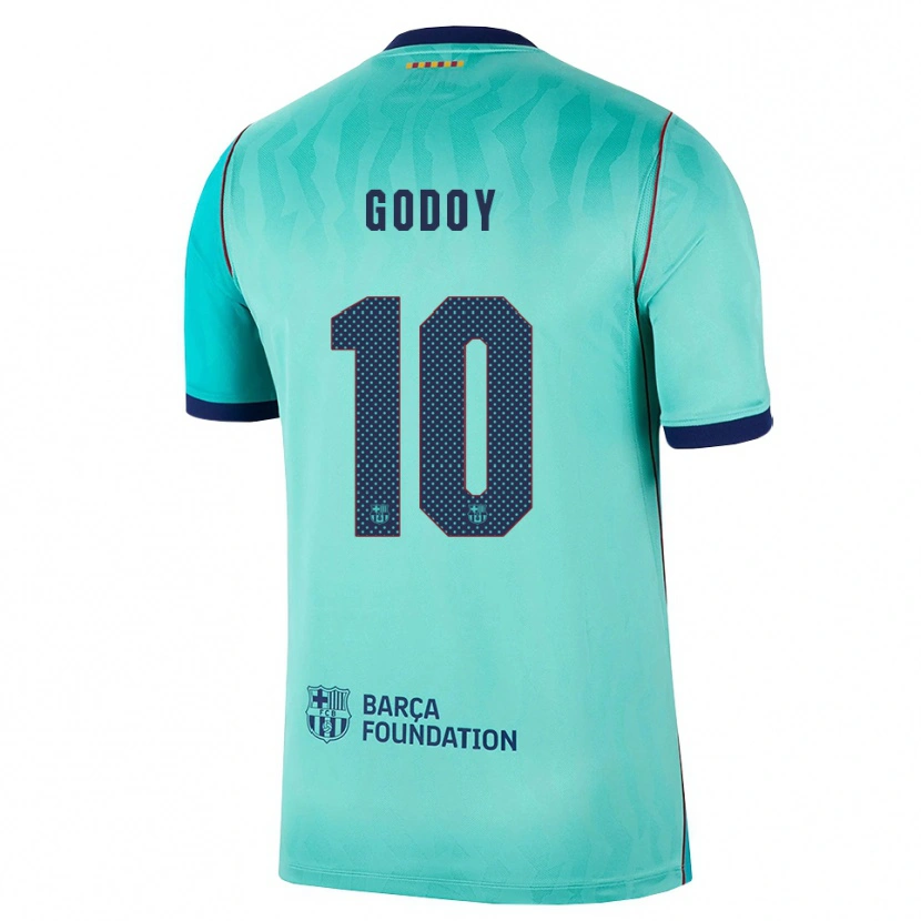 Danxen Kinder Alan Godoy #10 Aqua Dunkeltürkis Königsblau Ausweichtrikot Trikot 2026/27 T-Shirt Österreich