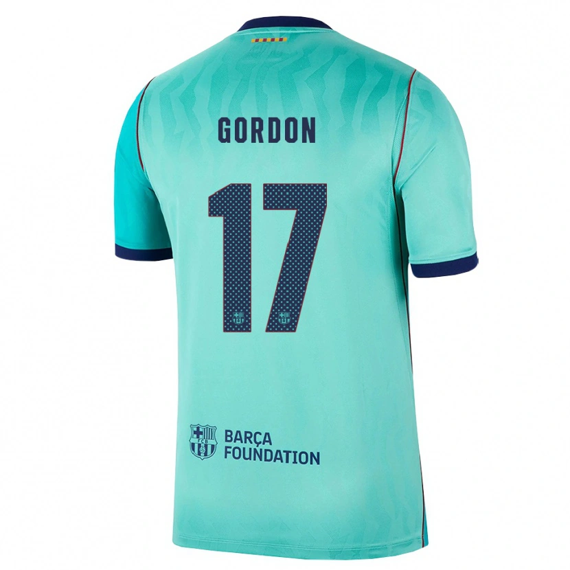 Danxen Kinder Anthony Gordon #17 Aqua Dunkeltürkis Königsblau Ausweichtrikot Trikot 2026/27 T-Shirt Österreich