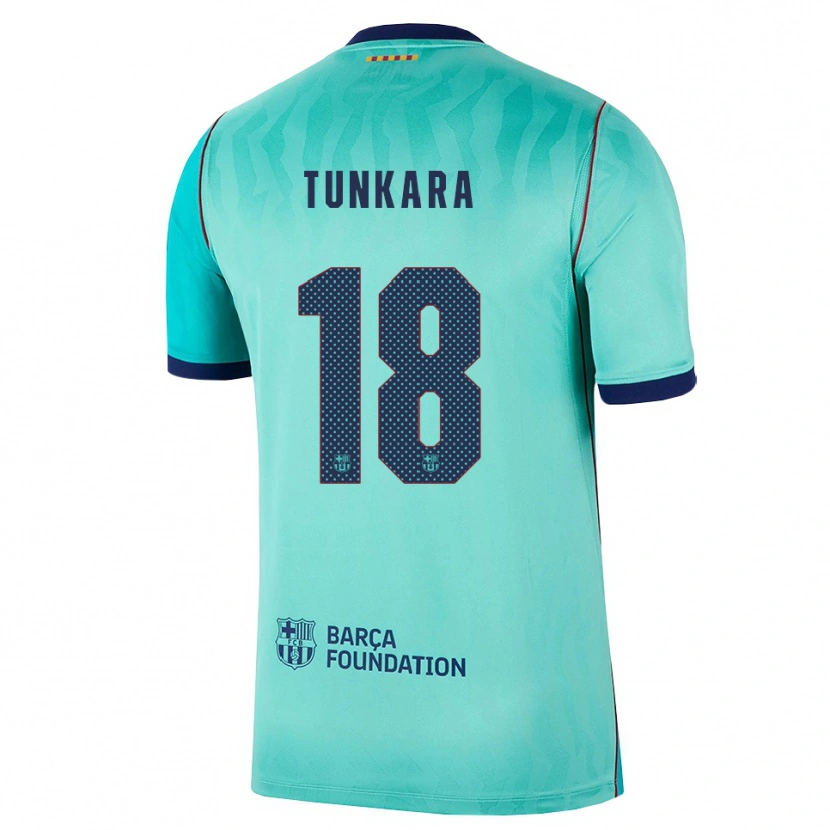 Danxen Kinder Ebrima Tunkara #18 Aqua Dunkeltürkis Königsblau Ausweichtrikot Trikot 2026/27 T-Shirt Österreich