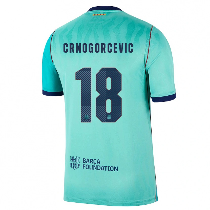 Danxen Kinder Ana-Maria Crnogorcevic #18 Aqua Dunkeltürkis Königsblau Ausweichtrikot Trikot 2026/27 T-Shirt Österreich