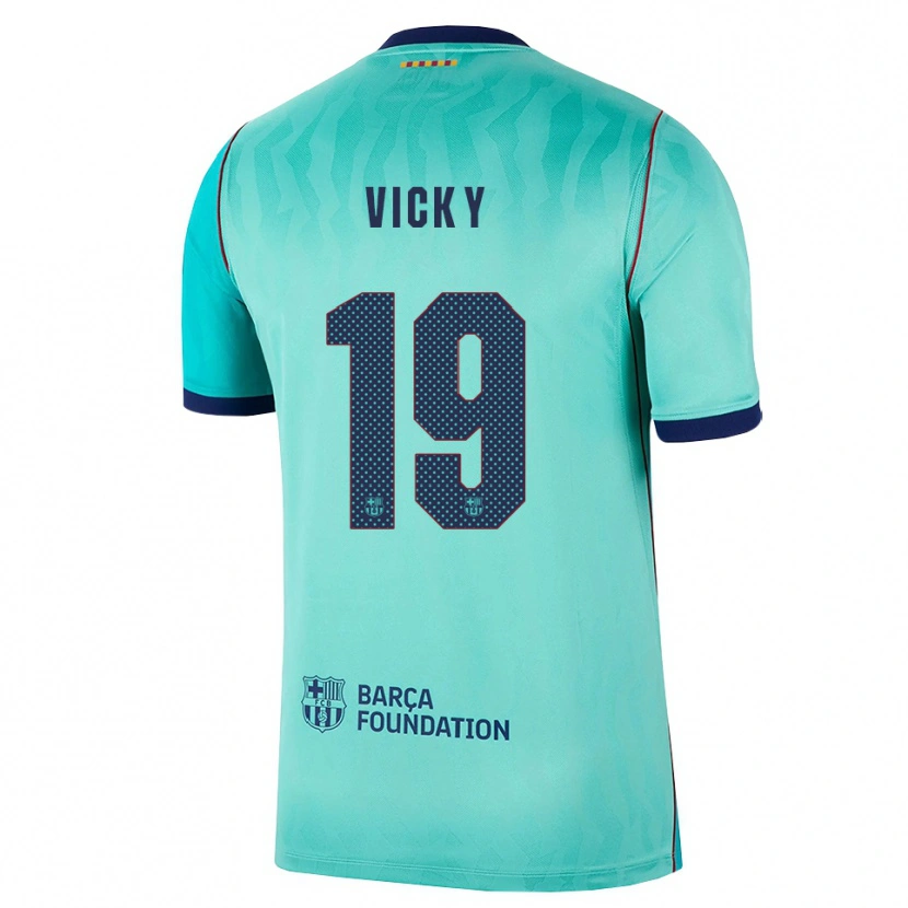Danxen Kinder Vicky López #19 Aqua Dunkeltürkis Königsblau Ausweichtrikot Trikot 2026/27 T-Shirt Österreich