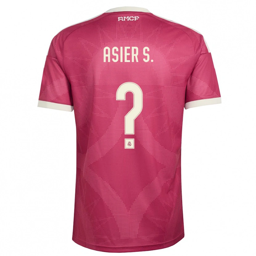 Danxen Kinder Asier Sánchez #0 Blassviolett Rot Weiß Ausweichtrikot Trikot 2026/27 T-Shirt Österreich