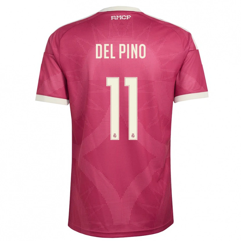 Danxen Kinder Santiago Del Pino #11 Blassviolett Rot Weiß Ausweichtrikot Trikot 2026/27 T-Shirt Österreich