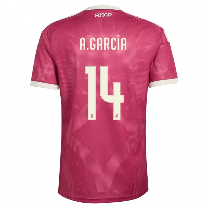 Danxen Kinder Aimar García #14 Blassviolett Rot Weiß Ausweichtrikot Trikot 2026/27 T-Shirt Österreich