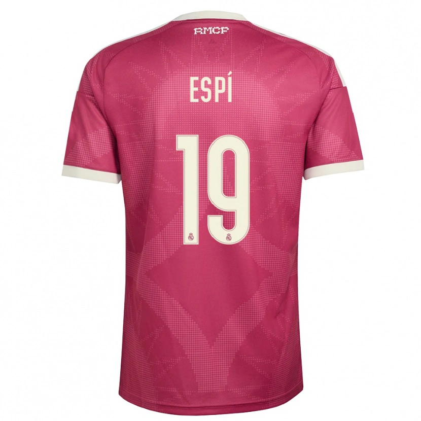 Danxen Kinder Carlos Espí #19 Blassviolett Rot Weiß Ausweichtrikot Trikot 2026/27 T-Shirt Österreich