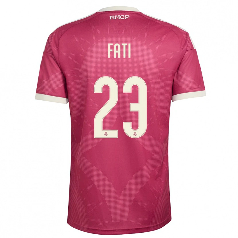 Danxen Kinder Lamini Fati #23 Blassviolett Rot Weiß Ausweichtrikot Trikot 2026/27 T-Shirt Österreich