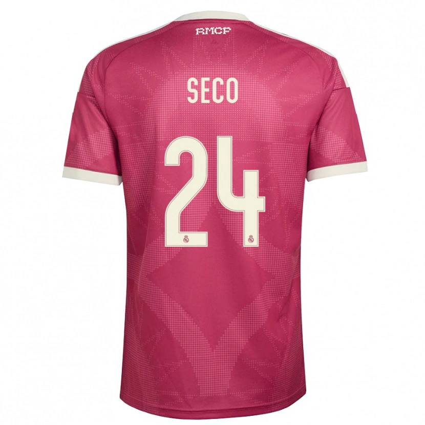 Danxen Kinder Ferran Seco #24 Blassviolett Rot Weiß Ausweichtrikot Trikot 2026/27 T-Shirt Österreich