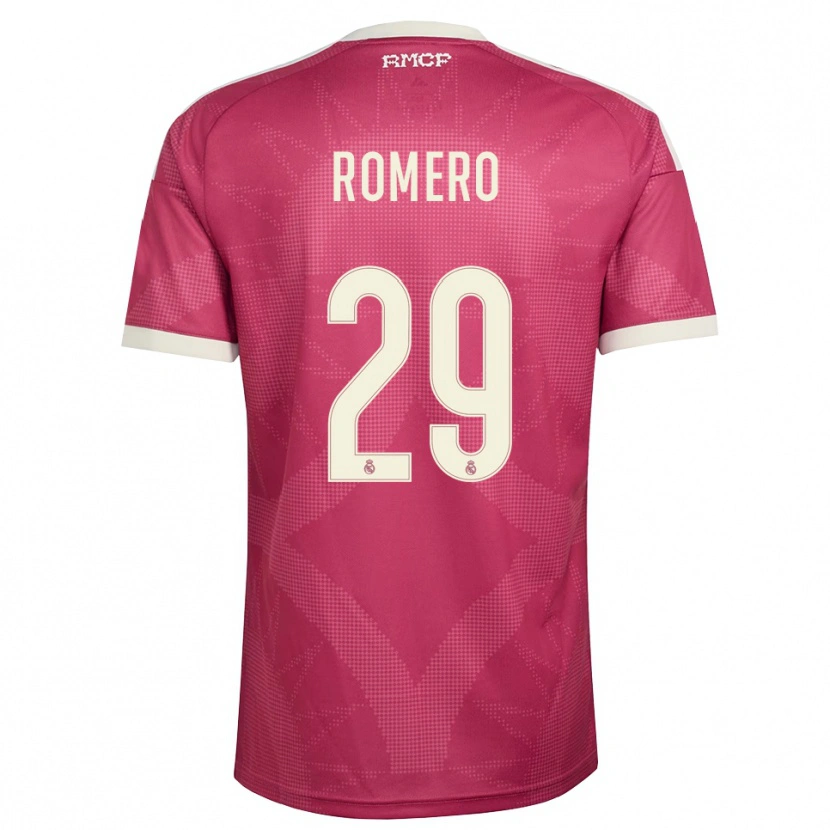 Danxen Kinder Alfonso Romero #29 Blassviolett Rot Weiß Ausweichtrikot Trikot 2026/27 T-Shirt Österreich