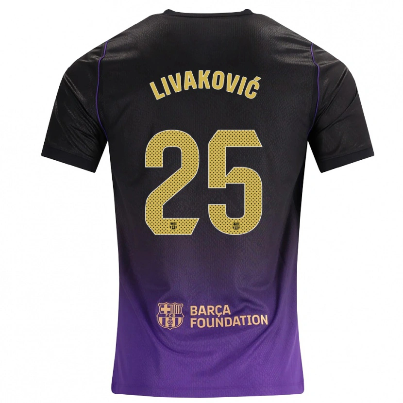Danxen Kinder Dominik Livakovic #25 Lila Gelb Schwarz Auswärtstrikot Trikot 2026/27 T-Shirt Österreich