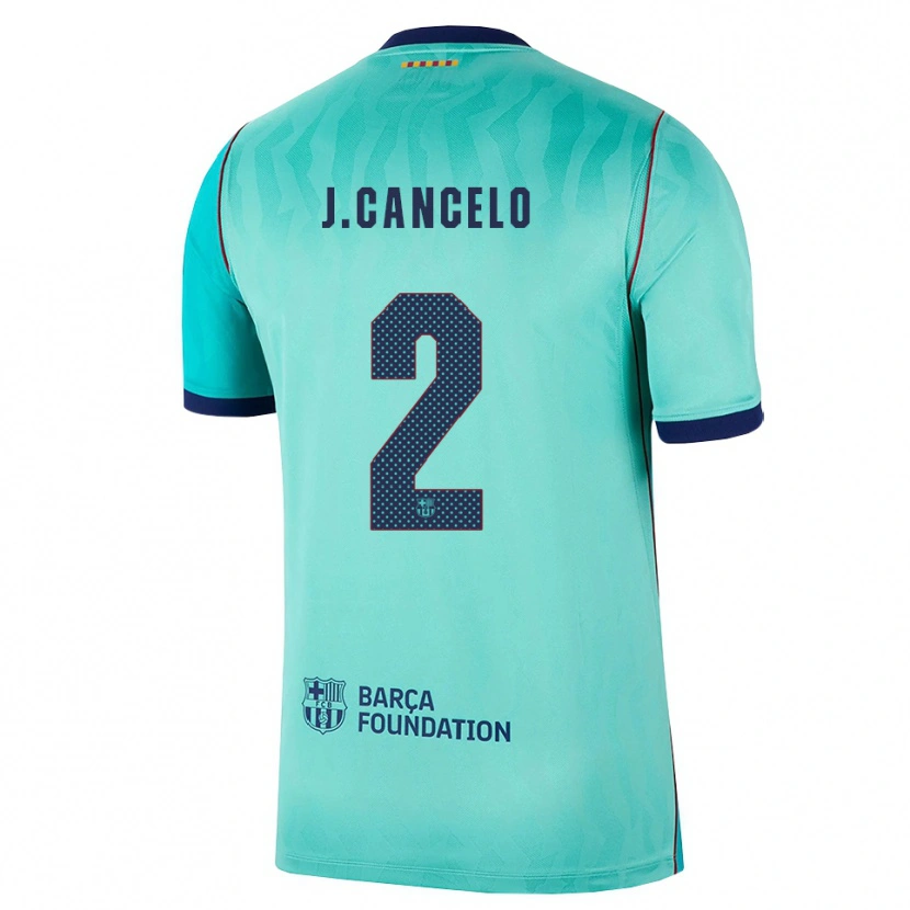 Danxen Kinder João Cancelo #2 Aqua Dunkeltürkis Königsblau Ausweichtrikot Trikot 2026/27 T-Shirt Österreich