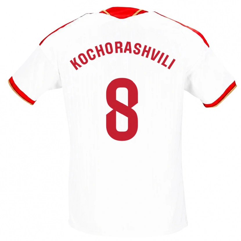 Danxen Herren Giorgi Kochorashvili #8 Weiß Rot Heimtrikot Trikot 2026/27 T-Shirt Österreich