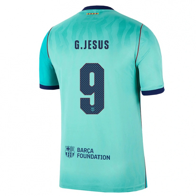 Danxen Herren Gabriel Jesus #9 Aqua Dunkeltürkis Königsblau Ausweichtrikot Trikot 2026/27 T-Shirt Österreich