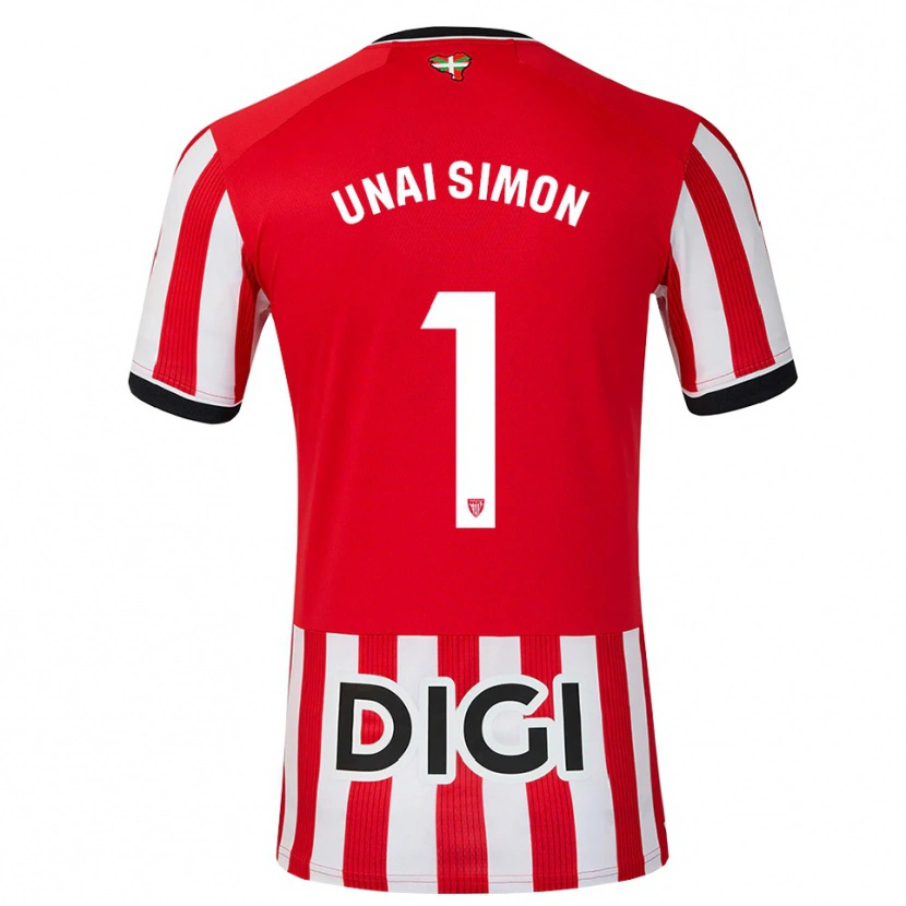 Danxen Herren Unai Simón #1 Rot Schwarz Weiß Heimtrikot Trikot 2026/27 T-Shirt Österreich