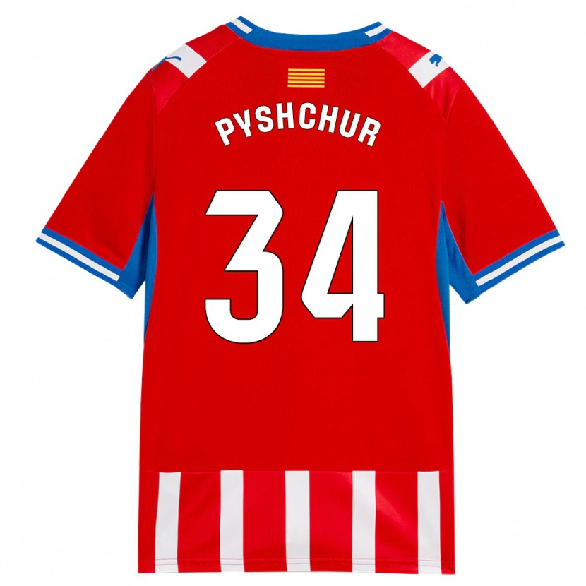 Danxen Herren Oleksandr Pyshchur #34 Rot Weiß Himmelblau Heimtrikot Trikot 2026/27 T-Shirt Österreich