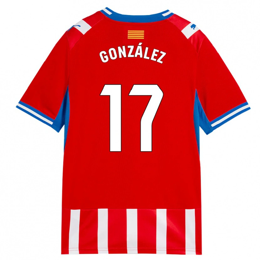 Danxen Herren Javi González #17 Rot Weiß Himmelblau Heimtrikot Trikot 2026/27 T-Shirt Österreich