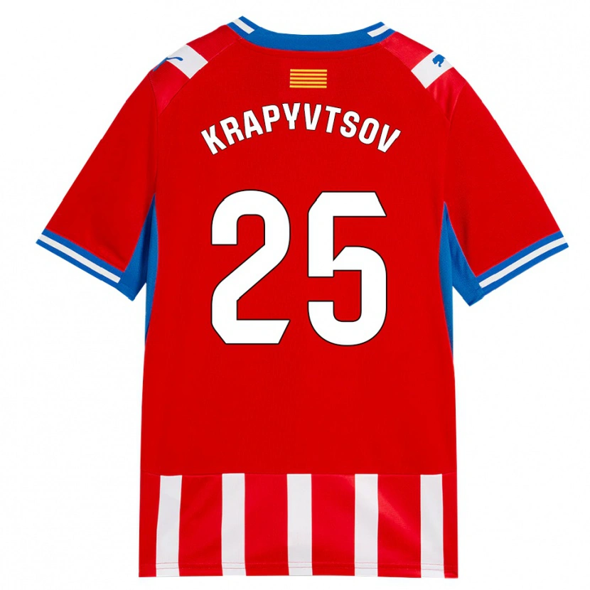 Danxen Herren Vladyslav Krapyvtsov #25 Rot Weiß Himmelblau Heimtrikot Trikot 2026/27 T-Shirt Österreich