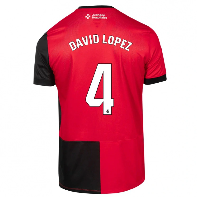 Danxen Herren David López #4 Schwarz Rot Weiß Heimtrikot Trikot 2026/27 T-Shirt Österreich