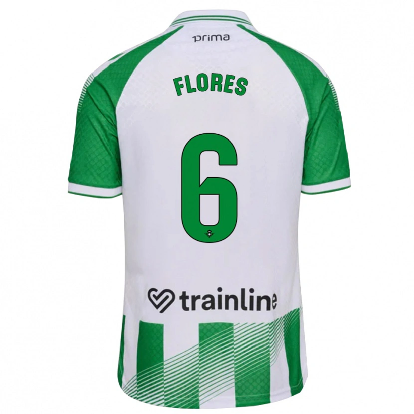Danxen Herren Mateo Flores #6 Hellgrün Schwarz Weiß Heimtrikot Trikot 2026/27 T-Shirt Österreich