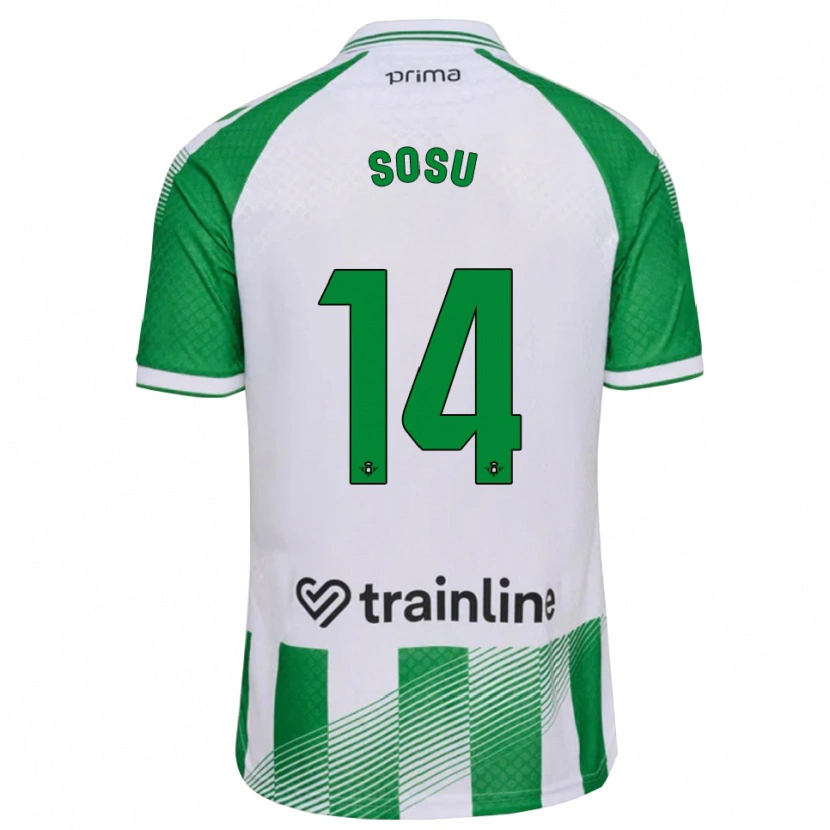Danxen Herren Kwame Sosu #14 Hellgrün Schwarz Weiß Heimtrikot Trikot 2026/27 T-Shirt Österreich
