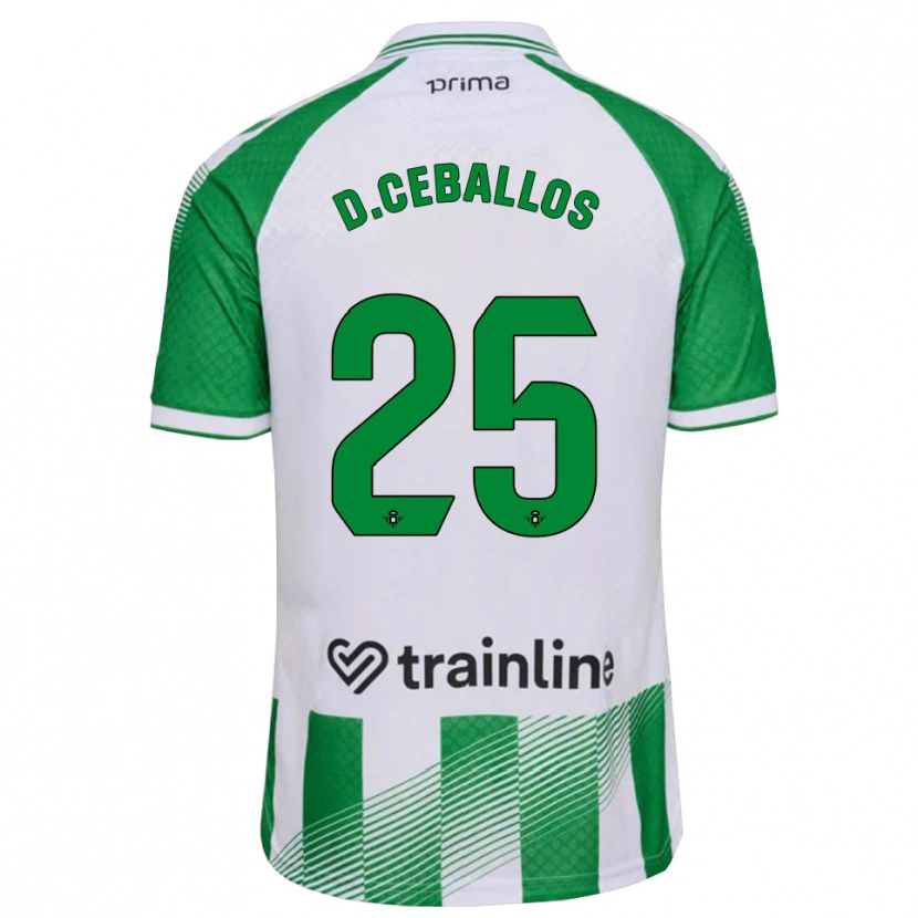 Danxen Herren Dani Ceballos #25 Hellgrün Schwarz Weiß Heimtrikot Trikot 2026/27 T-Shirt Österreich