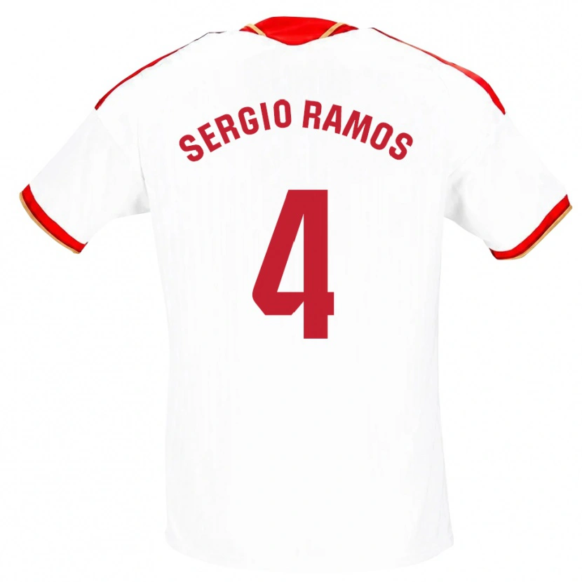 Danxen Herren Sergio Ramos #4 Weiß Rot Heimtrikot Trikot 2026/27 T-Shirt Österreich