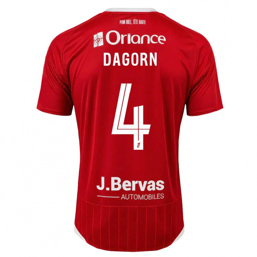 Danxen Herren Maxime Dagorn #4 Weiß Rot Heimtrikot Trikot 2026/27 T-Shirt Österreich