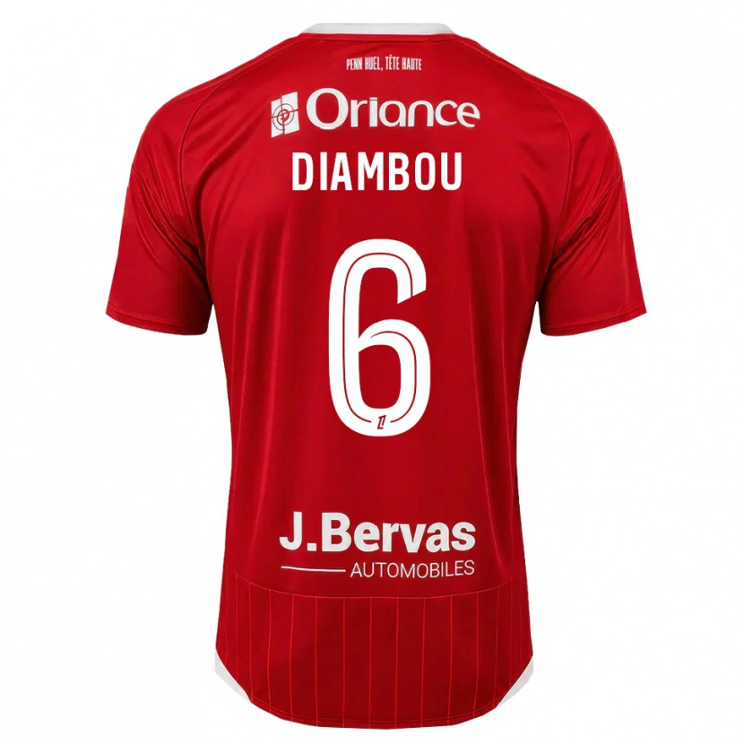 Danxen Herren Mamady Diambou #6 Weiß Rot Heimtrikot Trikot 2026/27 T-Shirt Österreich
