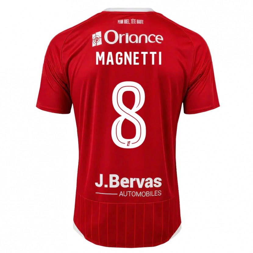 Danxen Herren Hugo Magnetti #8 Weiß Rot Heimtrikot Trikot 2026/27 T-Shirt Österreich