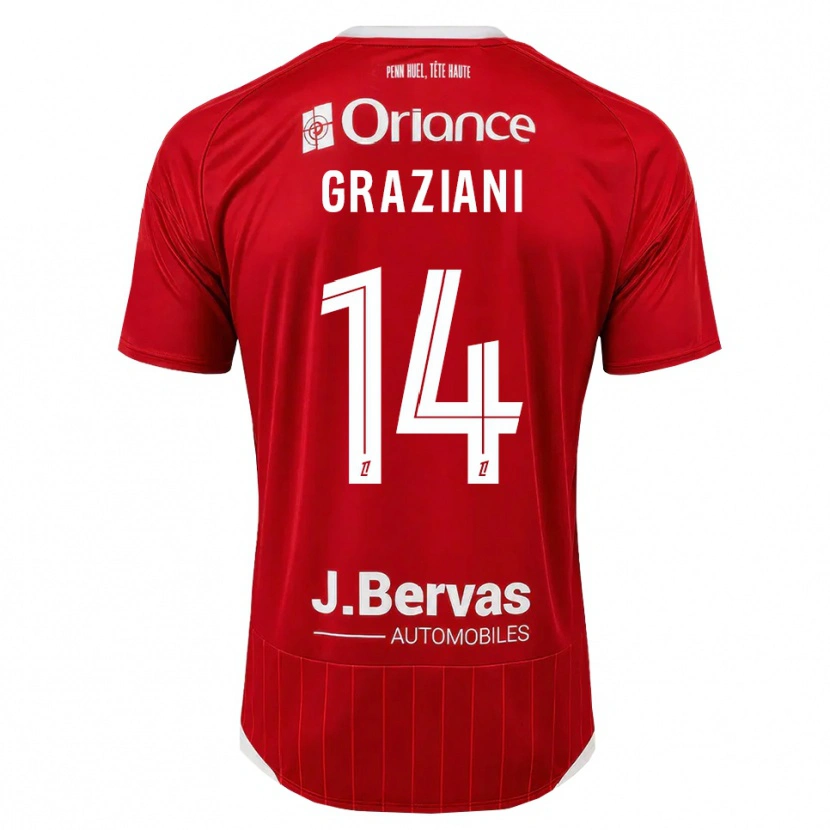 Danxen Herren Kelyan Graziani #14 Weiß Rot Heimtrikot Trikot 2026/27 T-Shirt Österreich