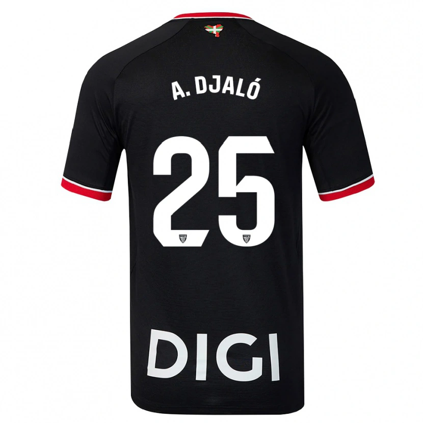 Danxen Herren Álvaro Djaló #25 Schwarz Weiß Rot Auswärtstrikot Trikot 2026/27 T-Shirt Österreich