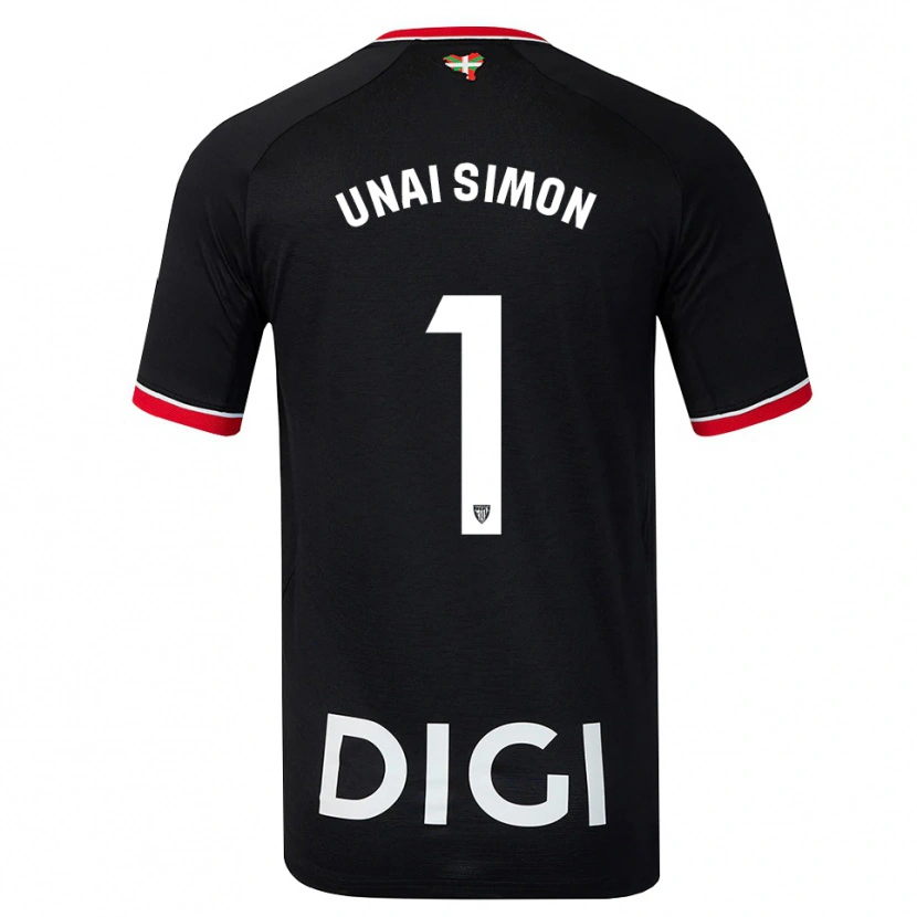 Danxen Herren Unai Simón #1 Schwarz Weiß Rot Auswärtstrikot Trikot 2026/27 T-Shirt Österreich