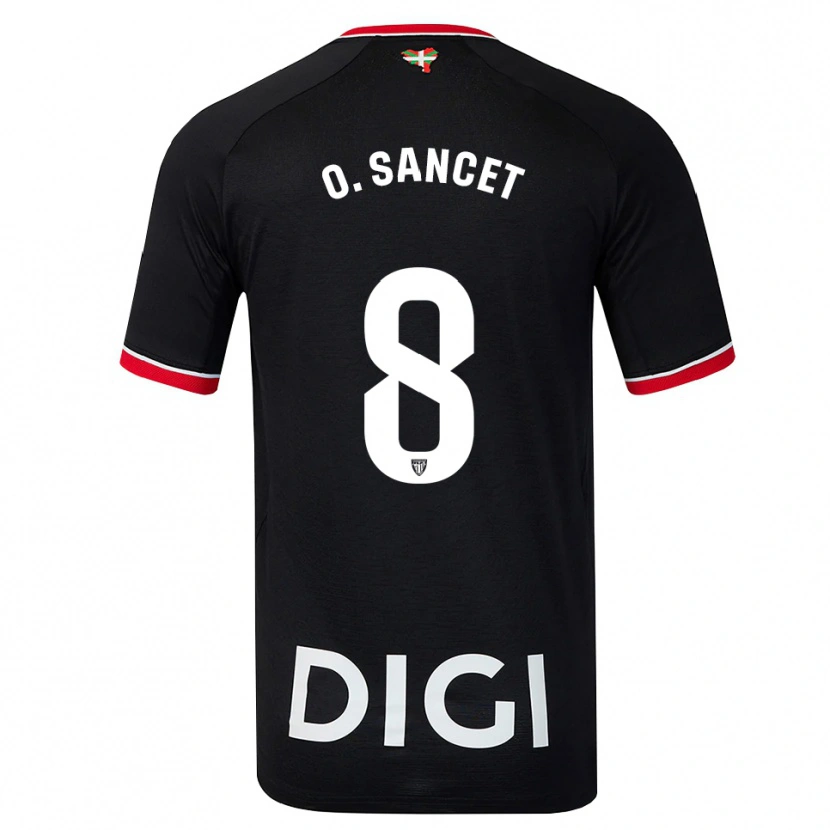 Danxen Herren Oihan Sancet #8 Schwarz Weiß Rot Auswärtstrikot Trikot 2026/27 T-Shirt Österreich