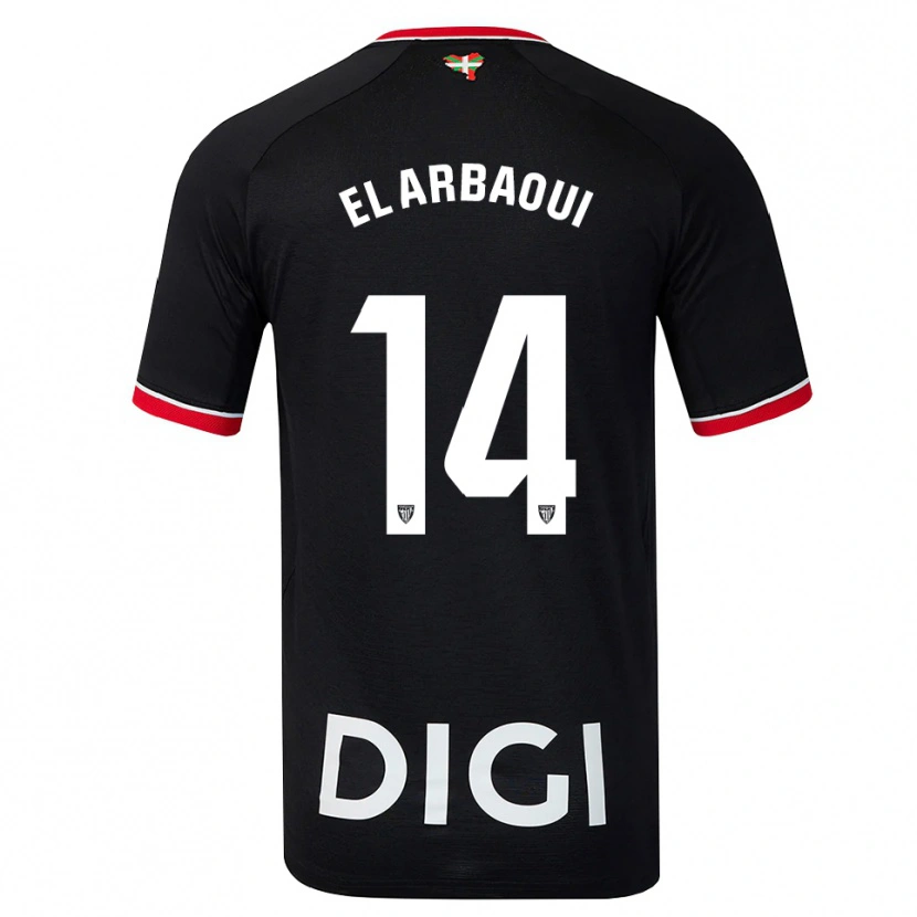 Danxen Herren Ilyas El Arbaoui #14 Schwarz Weiß Rot Auswärtstrikot Trikot 2026/27 T-Shirt Österreich
