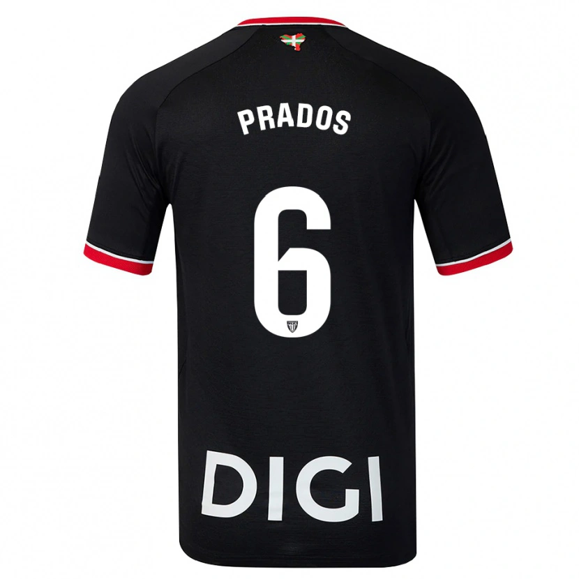 Danxen Herren Beñat Prados #6 Schwarz Weiß Rot Auswärtstrikot Trikot 2026/27 T-Shirt Österreich