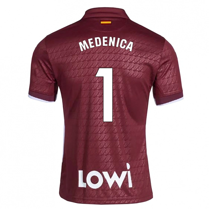 Danxen Herren Djordjije Medenica #1 Dunkelrot Weiß Auswärtstrikot Trikot 2026/27 T-Shirt Österreich