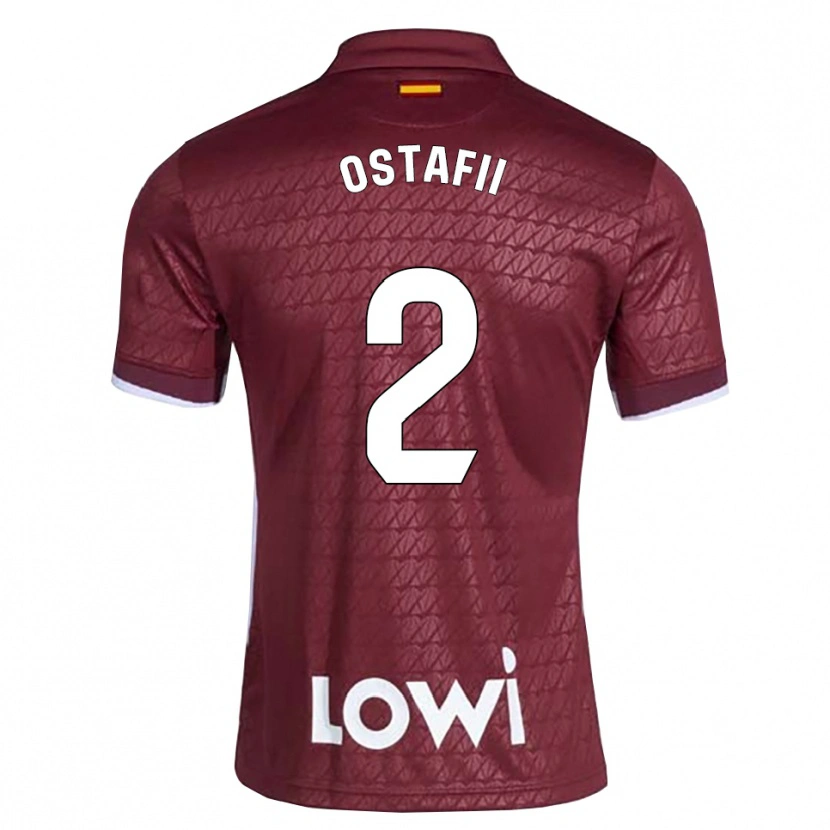 Danxen Herren David Ostafii #2 Dunkelrot Weiß Auswärtstrikot Trikot 2026/27 T-Shirt Österreich