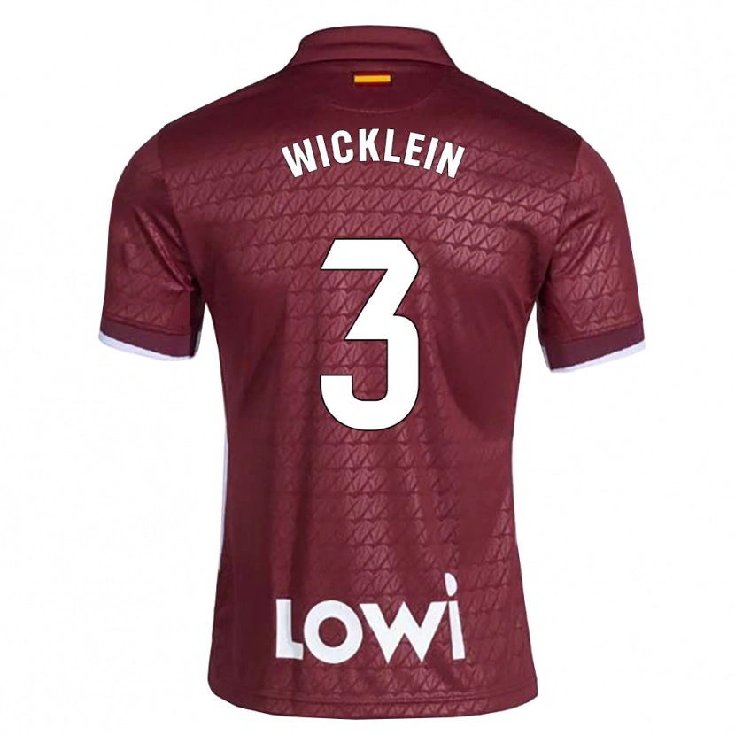 Danxen Herren Johann Wicklein #3 Dunkelrot Weiß Auswärtstrikot Trikot 2026/27 T-Shirt Österreich
