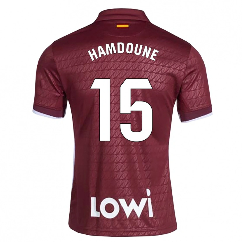 Danxen Herren Mohamed Hamdoune #15 Dunkelrot Weiß Auswärtstrikot Trikot 2026/27 T-Shirt Österreich